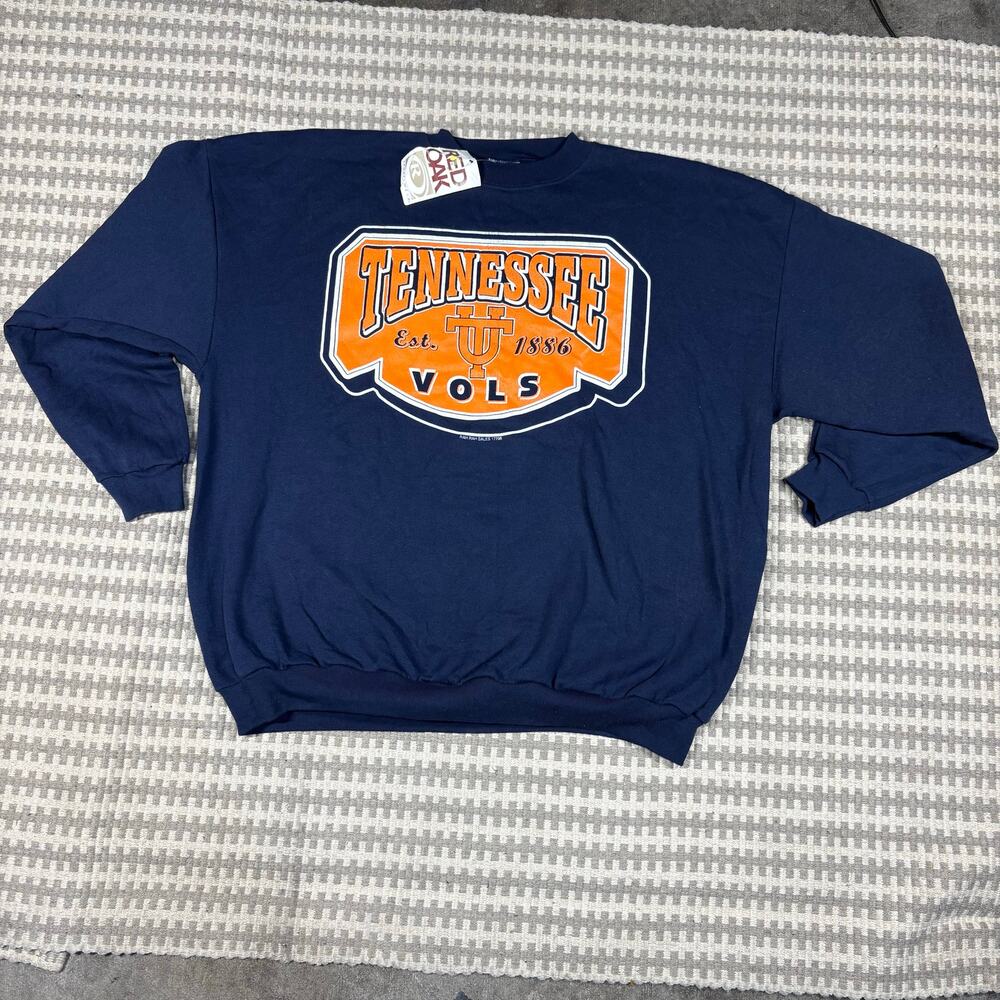 Vintage‎ 90s Tennessee Volunteers Vols Crewneck Sweatshirt Navy Blue 3XL New